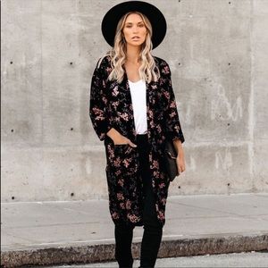 NWOT Vici Good Things To Come Velvet Cardigan